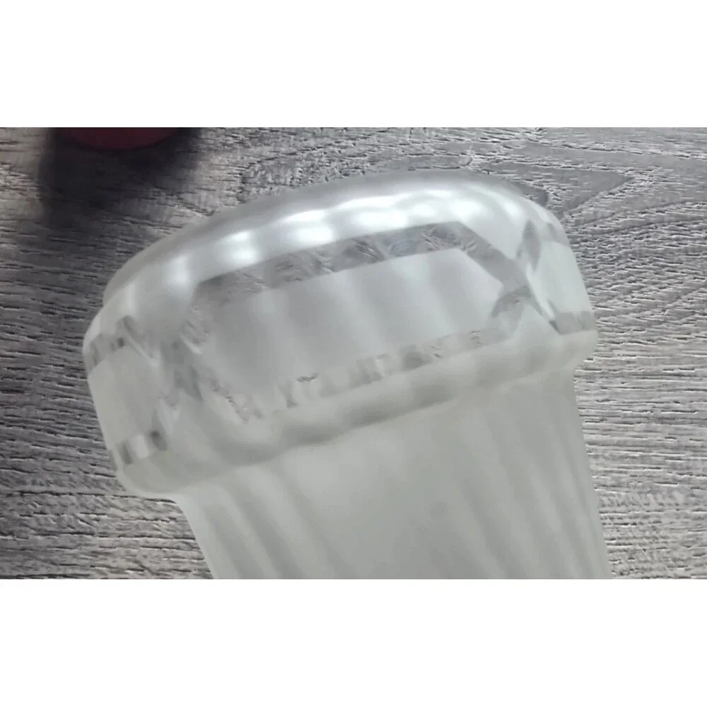Vintage Art Deco Frosted Swirll Glass Light Lamp Shade Ribbed Flared 2” Fitter